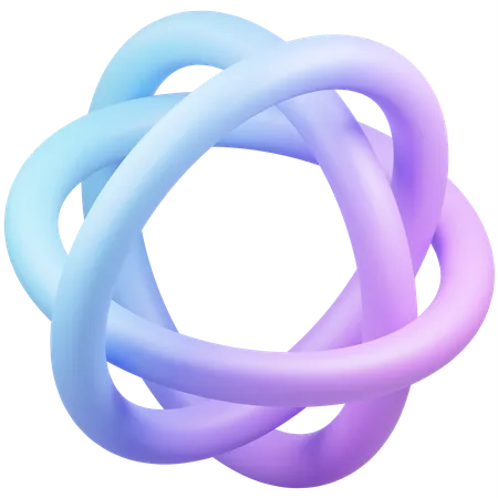 Anillo forma abstracta  3D Icon