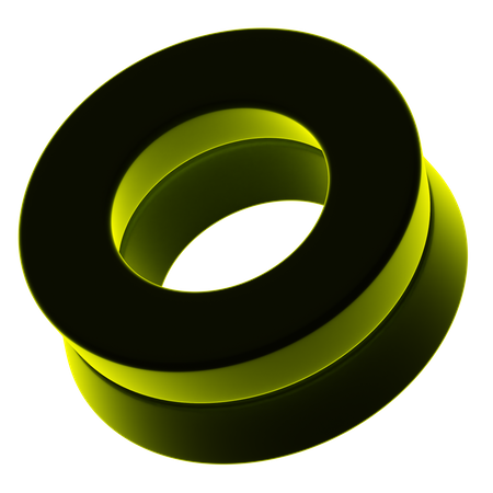 Anillo forma abstracta  3D Icon
