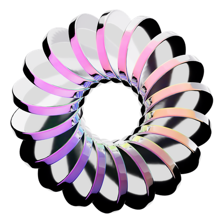 Anillo forma abstracta  3D Icon