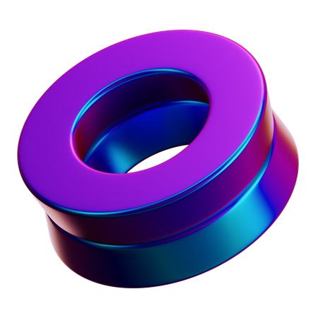 Anillo forma abstracta  3D Icon