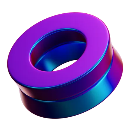 Anillo forma abstracta  3D Icon