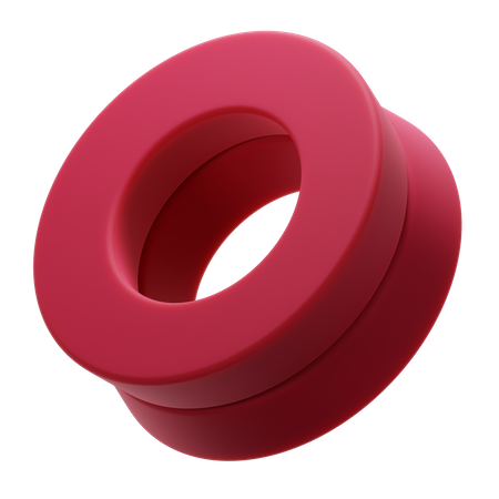 Anillo forma abstracta  3D Icon