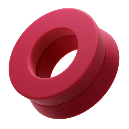 Anillo forma abstracta  3D Icon