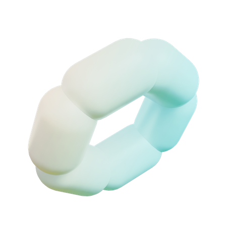 Anillo forma abstracta  3D Icon