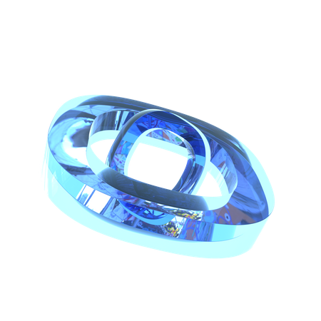 Anillo forma abstracta  3D Icon