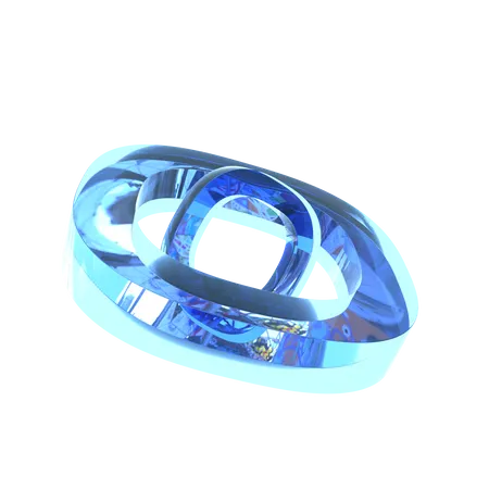 Anillo forma abstracta  3D Icon