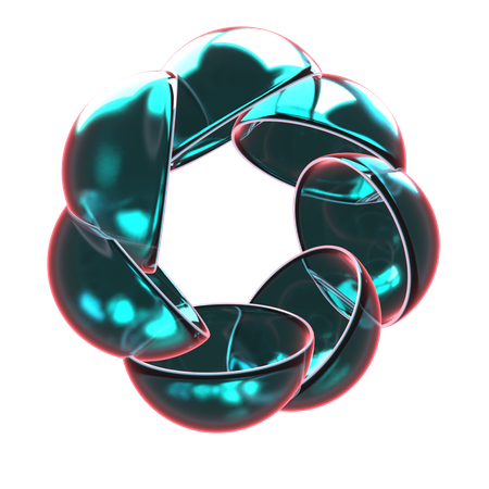 Anillo forma abstracta  3D Icon