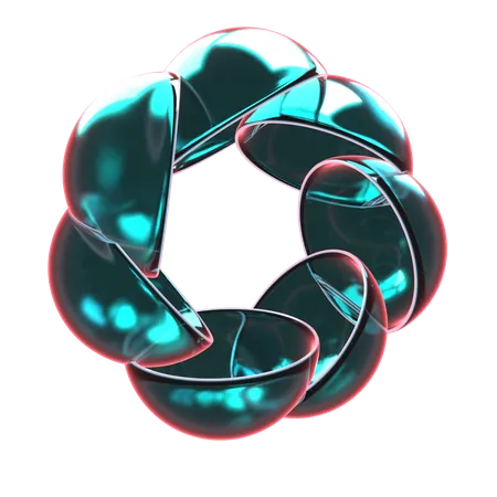 Anillo forma abstracta  3D Icon