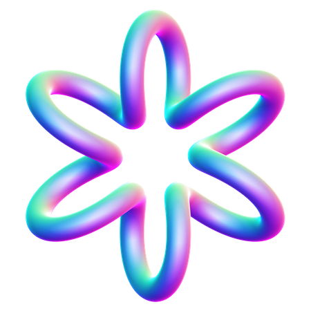 Anillo forma abstracta  3D Icon