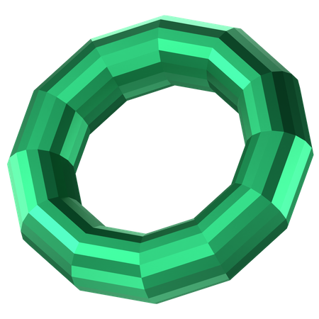 Anillo forma abstracta  3D Icon