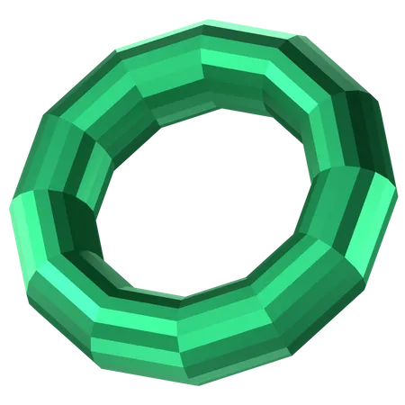 Anillo forma abstracta  3D Icon