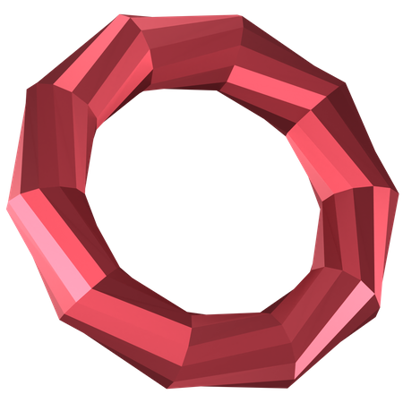 Anillo forma abstracta  3D Icon