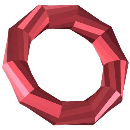 Anillo forma abstracta  3D Icon