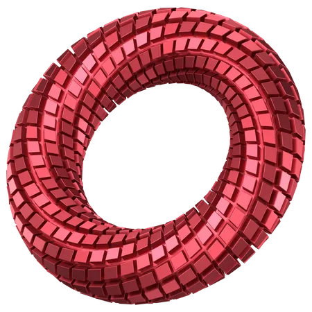 Anillo forma abstracta  3D Icon