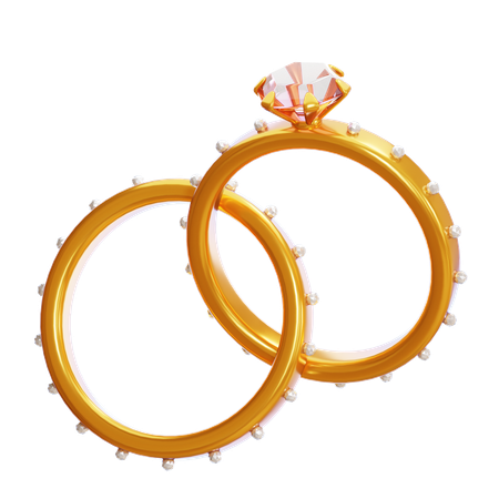 Anillo de pareja  3D Icon