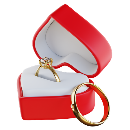 Anillo de pareja  3D Illustration