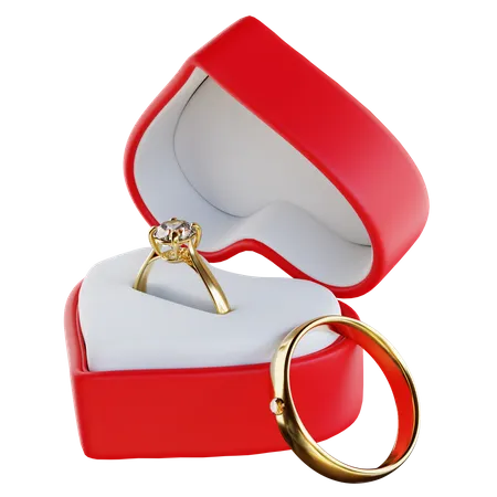 Anillo de pareja  3D Illustration