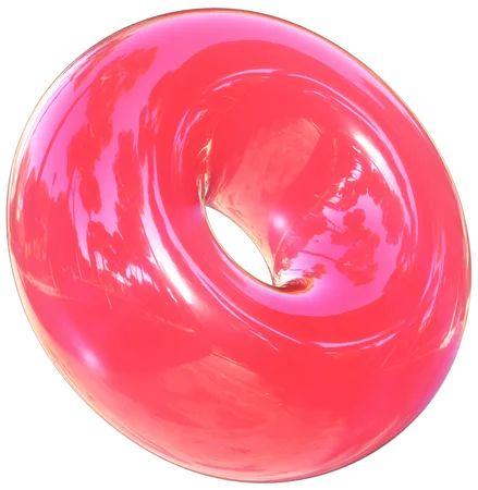 Anillo rojo  3D Icon