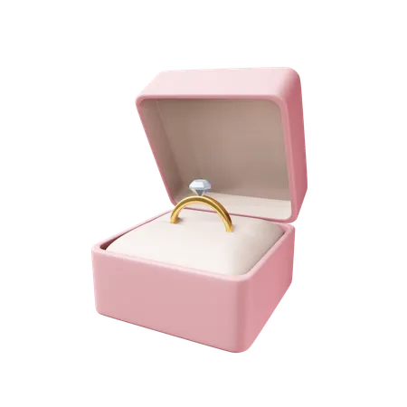 Anillo de oro para el día de San Valentín  3D Icon