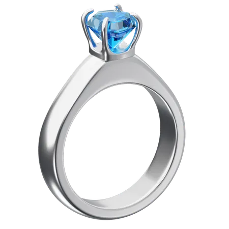 Anillo solitario  3D Icon