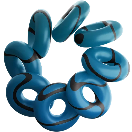 Anillo toroidal  3D Illustration