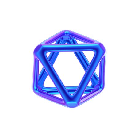 Forma abstracta de anillo triangular  3D Icon