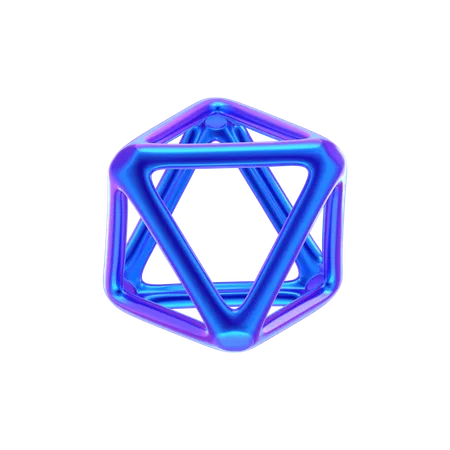 Forma abstracta de anillo triangular  3D Icon