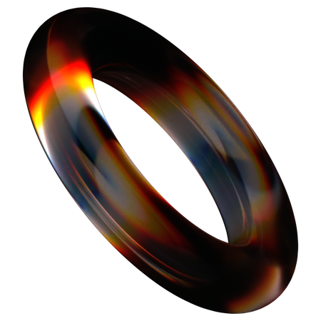 Anillo Cristal Forma Abstracta  3D Icon