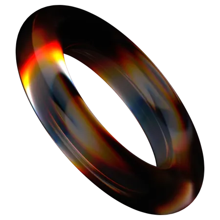 Anillo Cristal Forma Abstracta  3D Icon