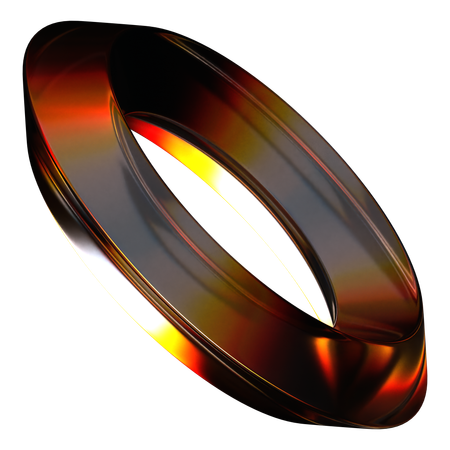 Anillo Cristal Forma Abstracta  3D Icon