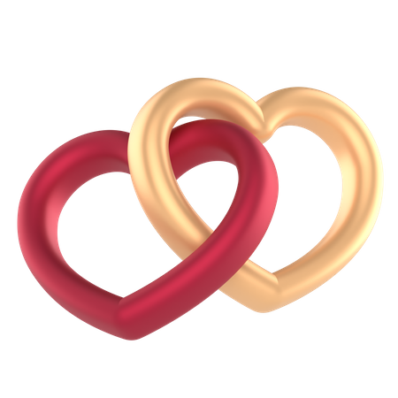 Anillos de amor  3D Icon