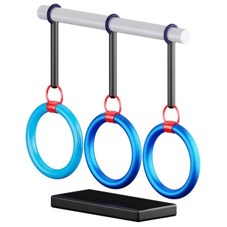 Anillos de gimnasia  3D Icon