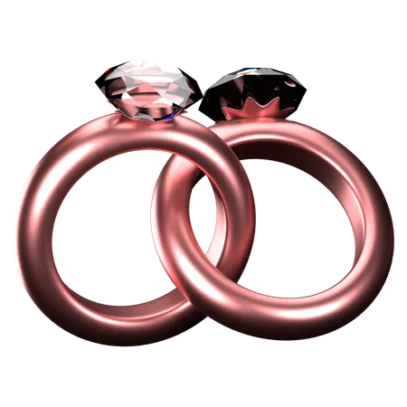 Anillos de pareja  3D Icon