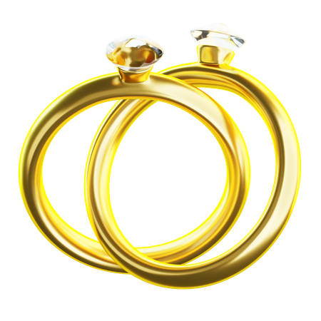 Anillos de pareja  3D Icon