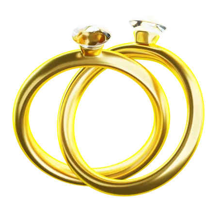 Anillos de pareja  3D Icon