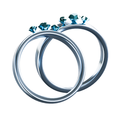 Anillos de pareja  3D Icon