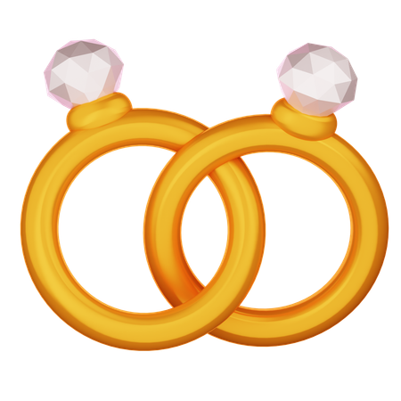 Anillos de pareja  3D Icon