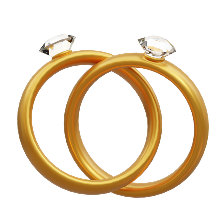 Anillos de pareja  3D Icon