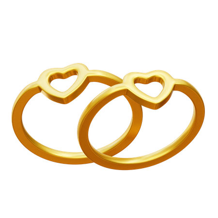 Anillos de pareja  3D Icon