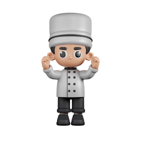 Chef animado  3D Illustration