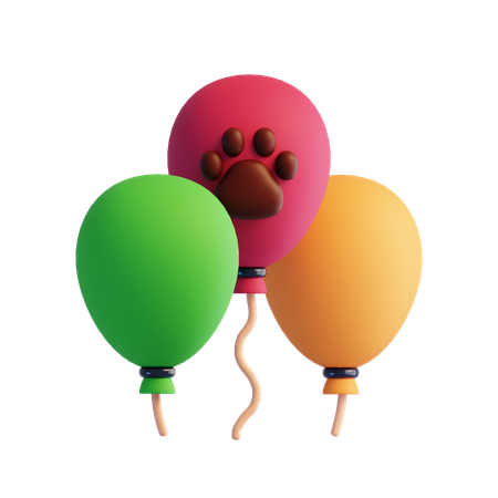 Animal Balloons  3D Icon