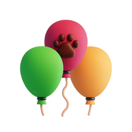 Animal Balloons  3D Icon