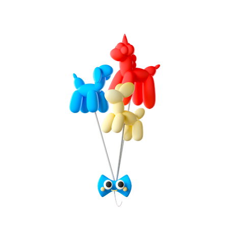 Animal Balloons  3D Icon