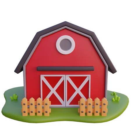 Animal barn  3D Icon