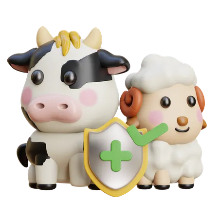 동물 건강 안전  3D Icon