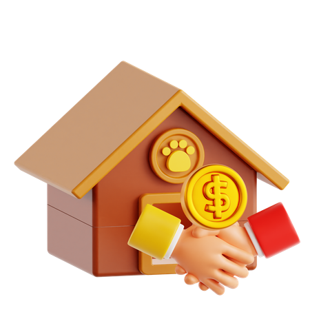 Animal Shelter Donation  3D Icon