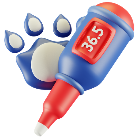 Animal Thermometer  3D Icon