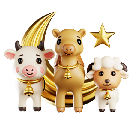 Animales de sacrificio  3D Illustration