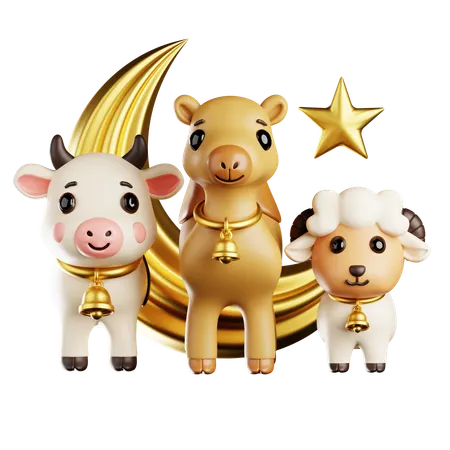 Animales de sacrificio  3D Illustration