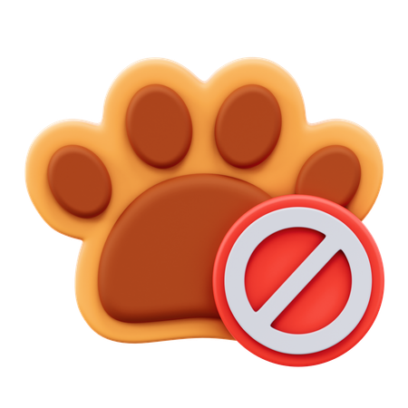 Animals Are Prohibited  3D Icon